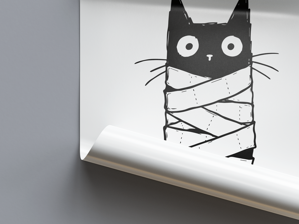Katze Toilettenpapier Poster