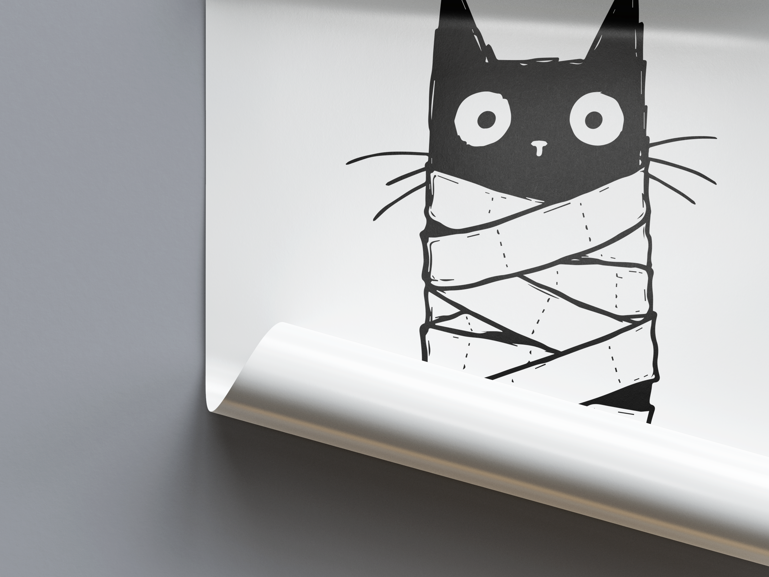Katze Toilettenpapier Poster