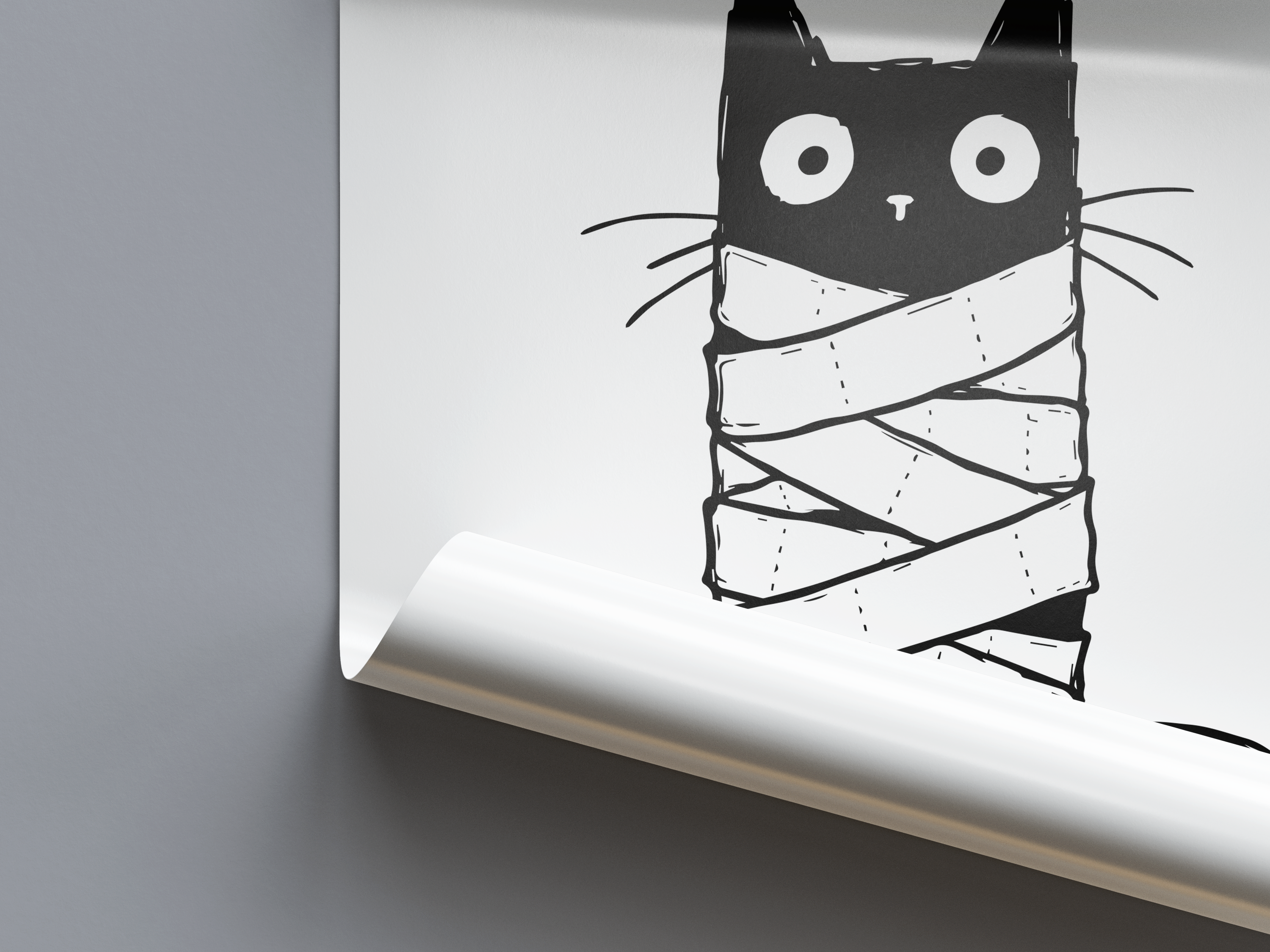Katze Toilettenpapier Poster