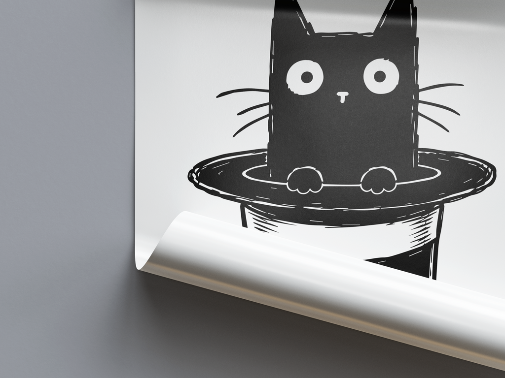Katze Zylinder Poster