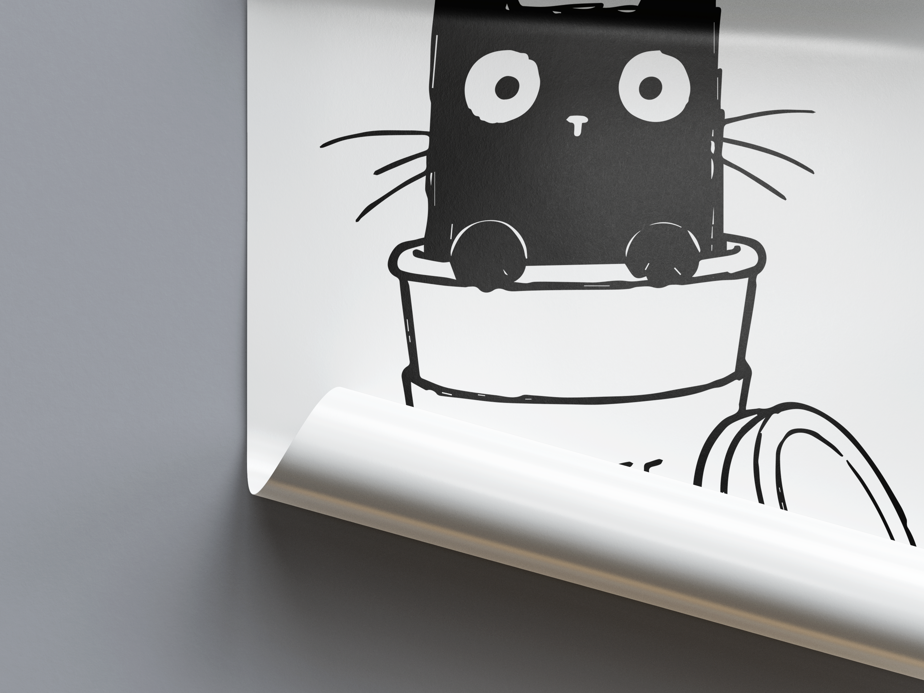 Katze Kaffeebecher Poster