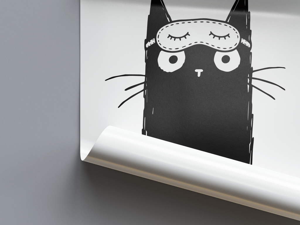 Katze Schlafmaske Poster
