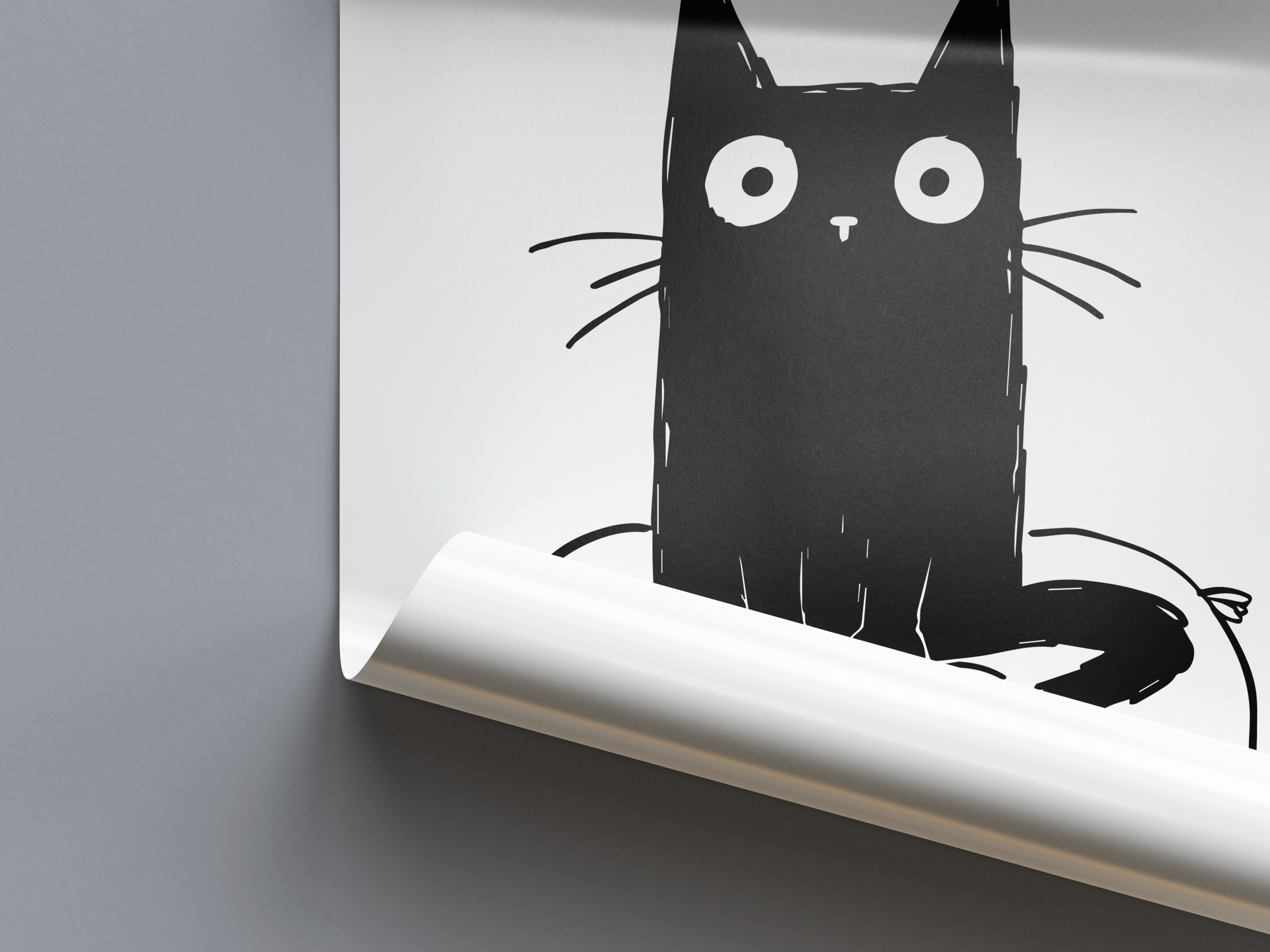 Katze Kissen Poster