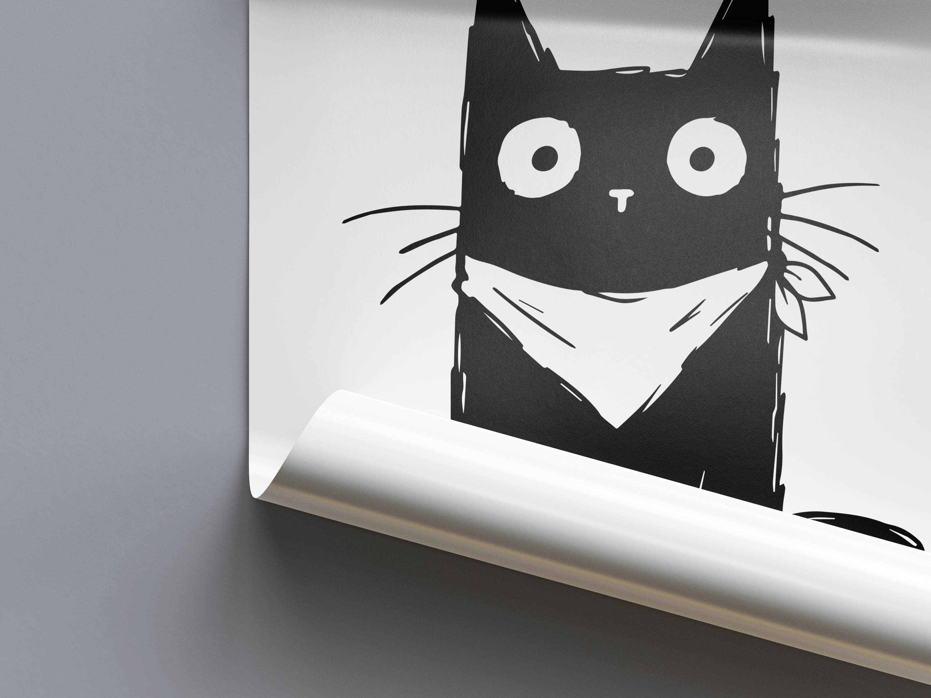 Katze Tuch Poster