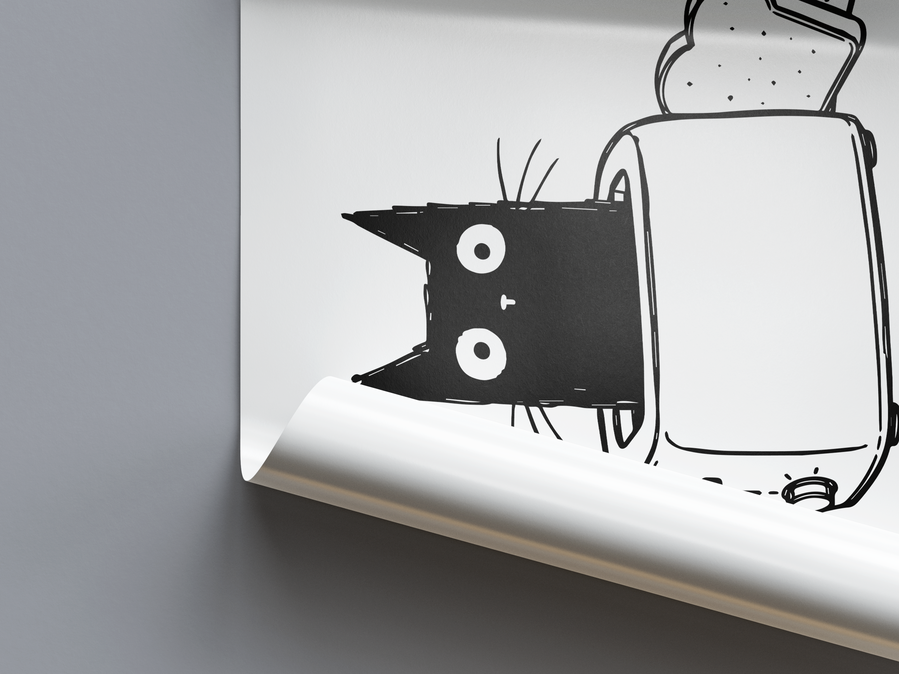 Katze Toaster Poster