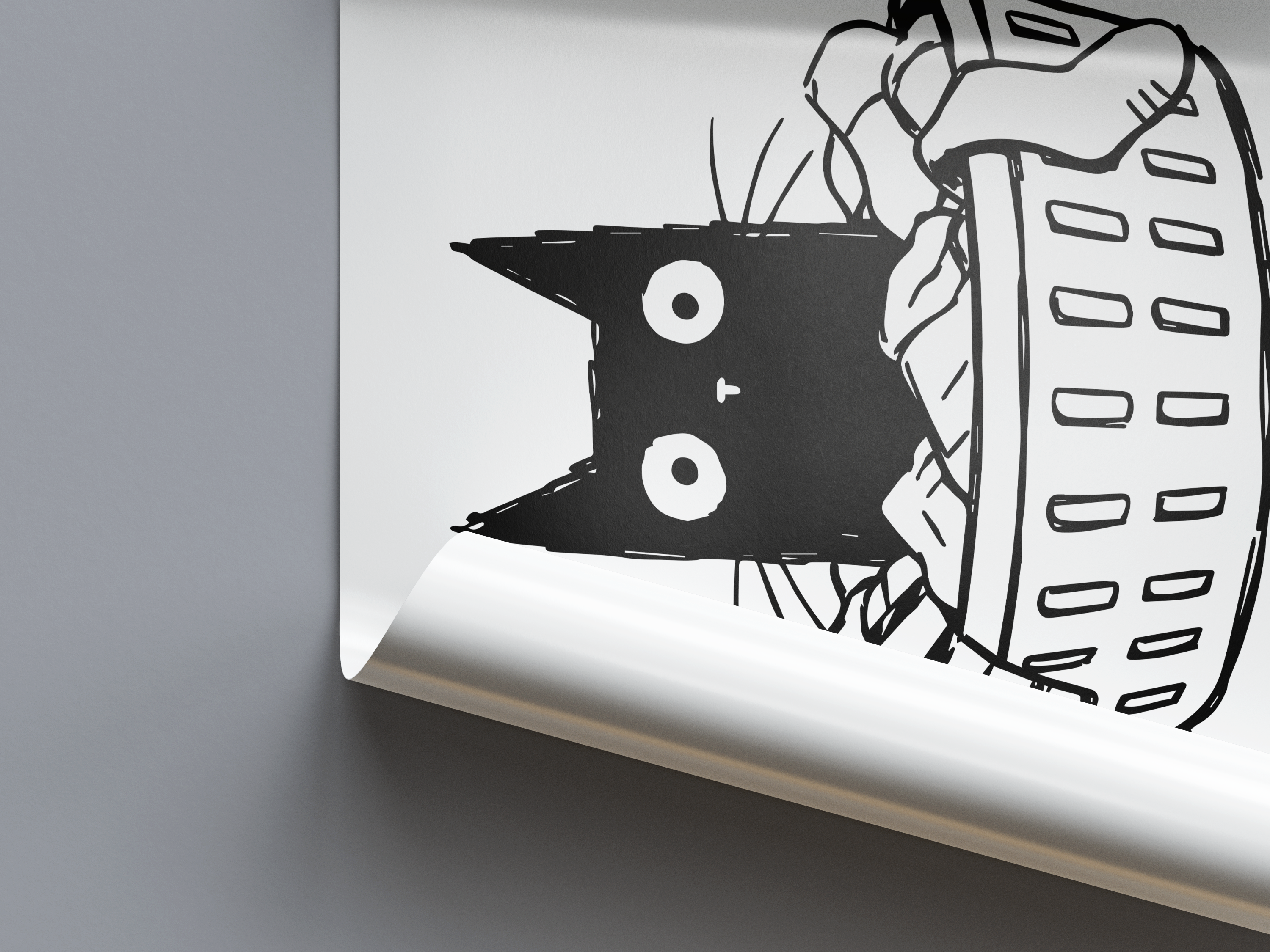 Katze Wäschekorb Poster