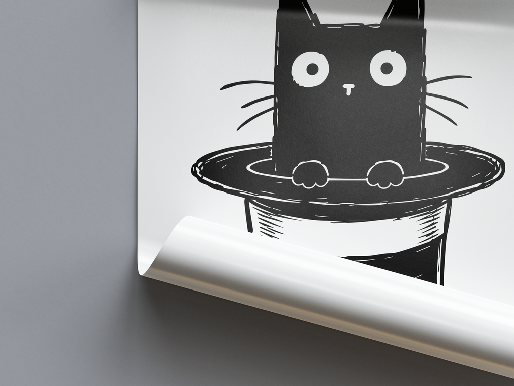 Katze Zylinder Poster
