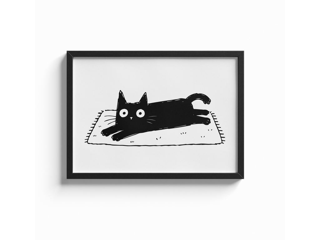 Katze Teppich Poster