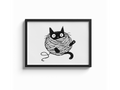 Katze Wollknäul Poster