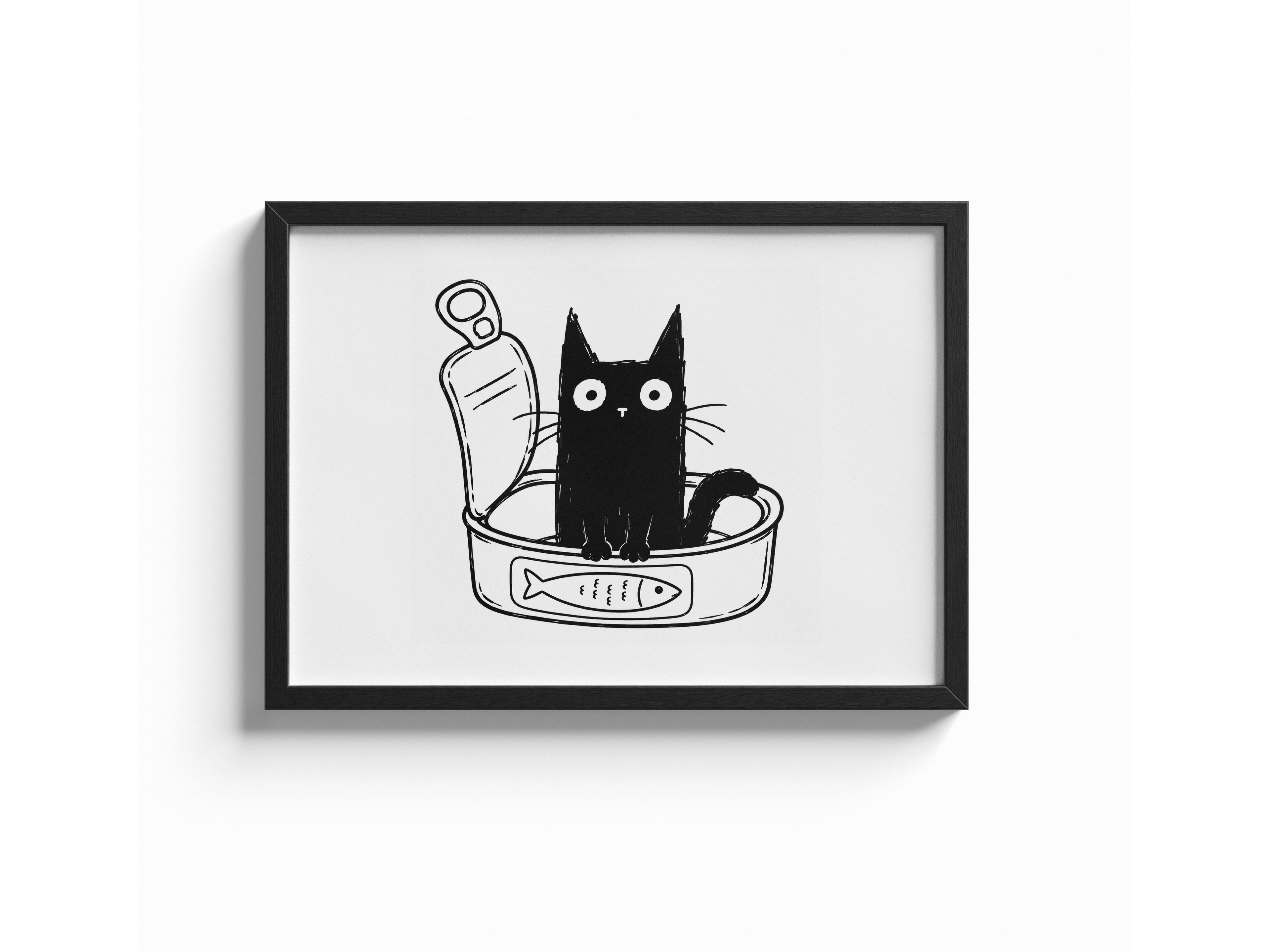 Katze Fisch Poster