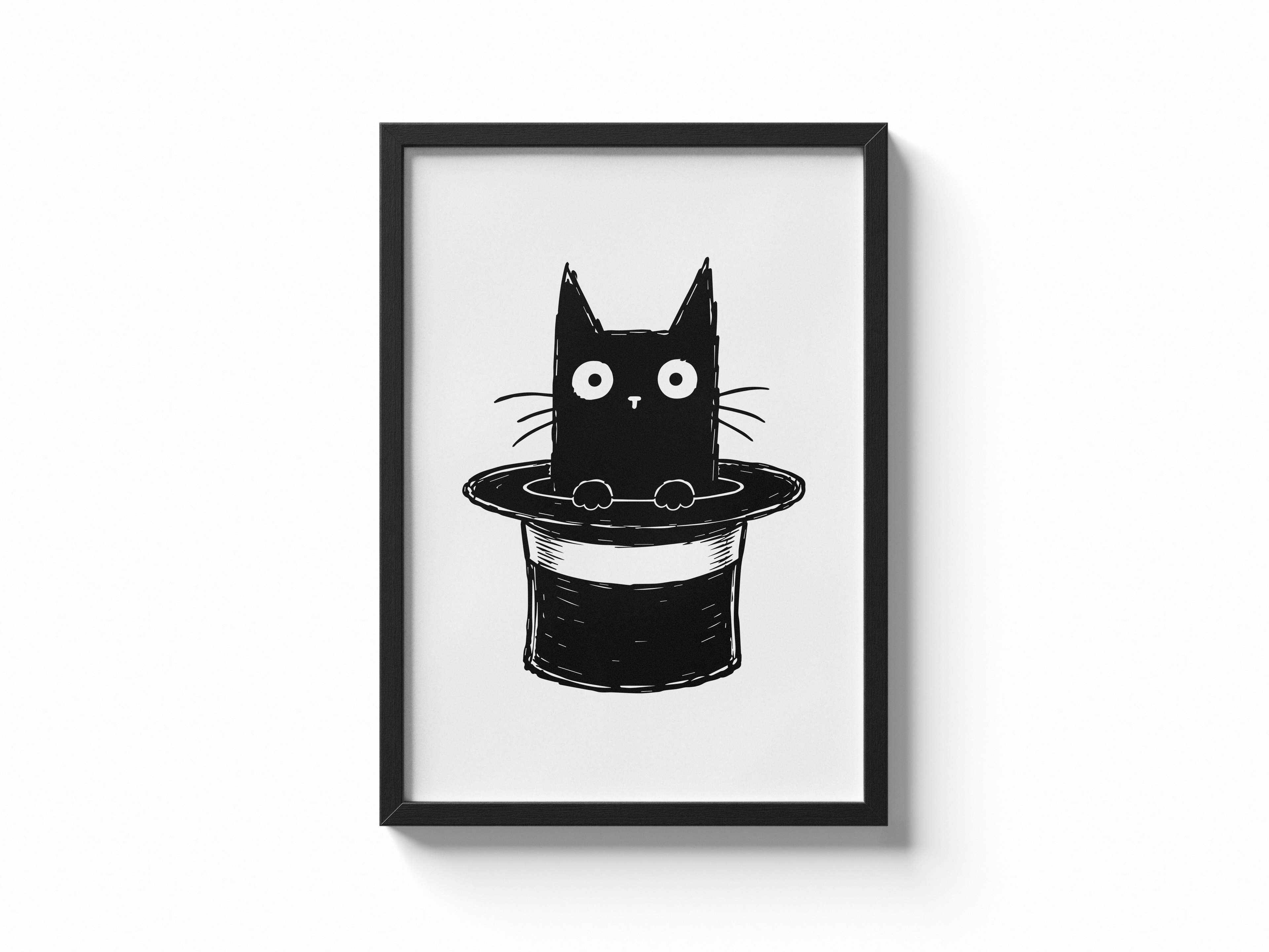 Katze Zylinder Poster