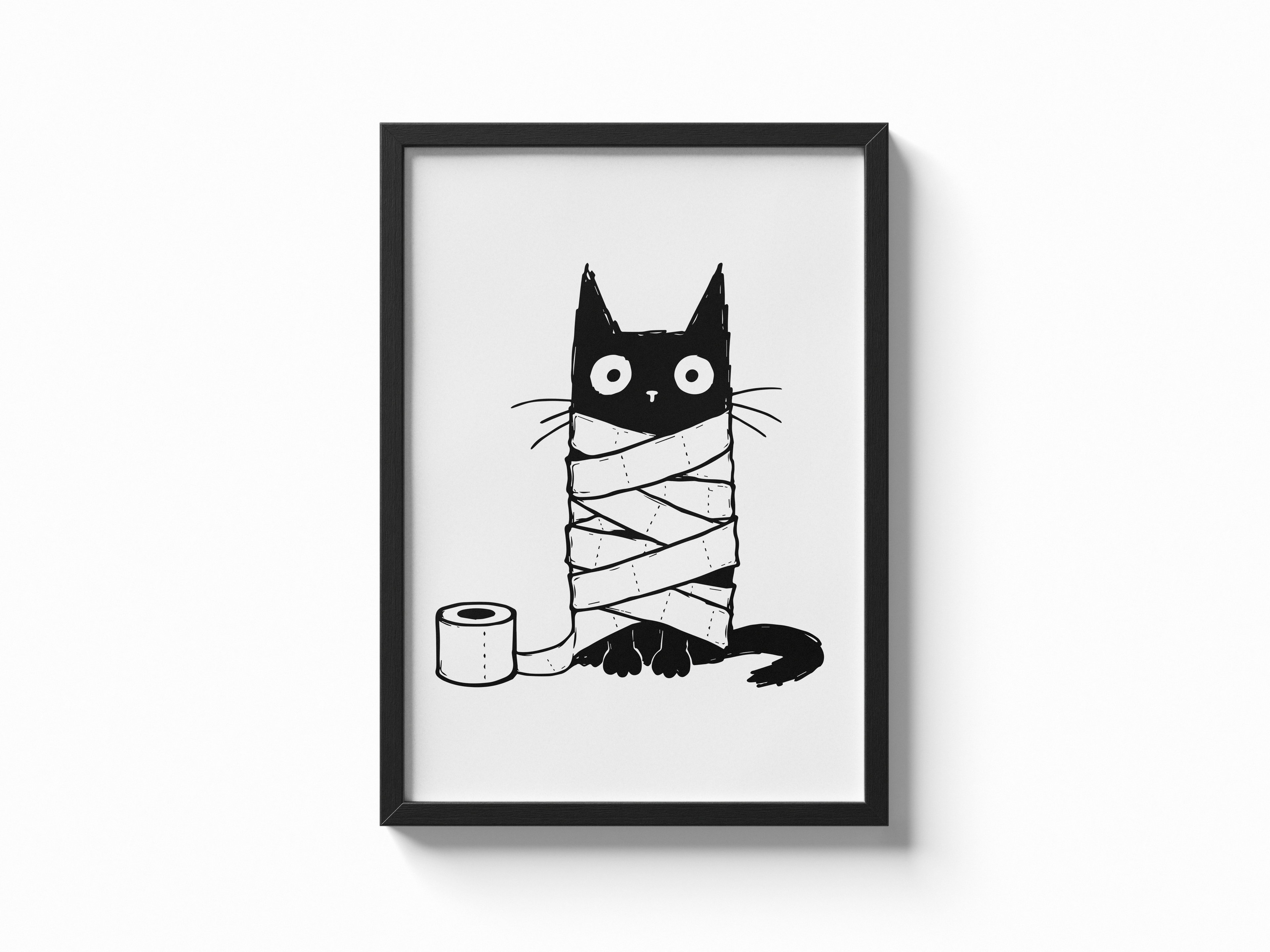 Katze Toilettenpapier Poster