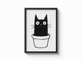 Katze Blumentopf Poster