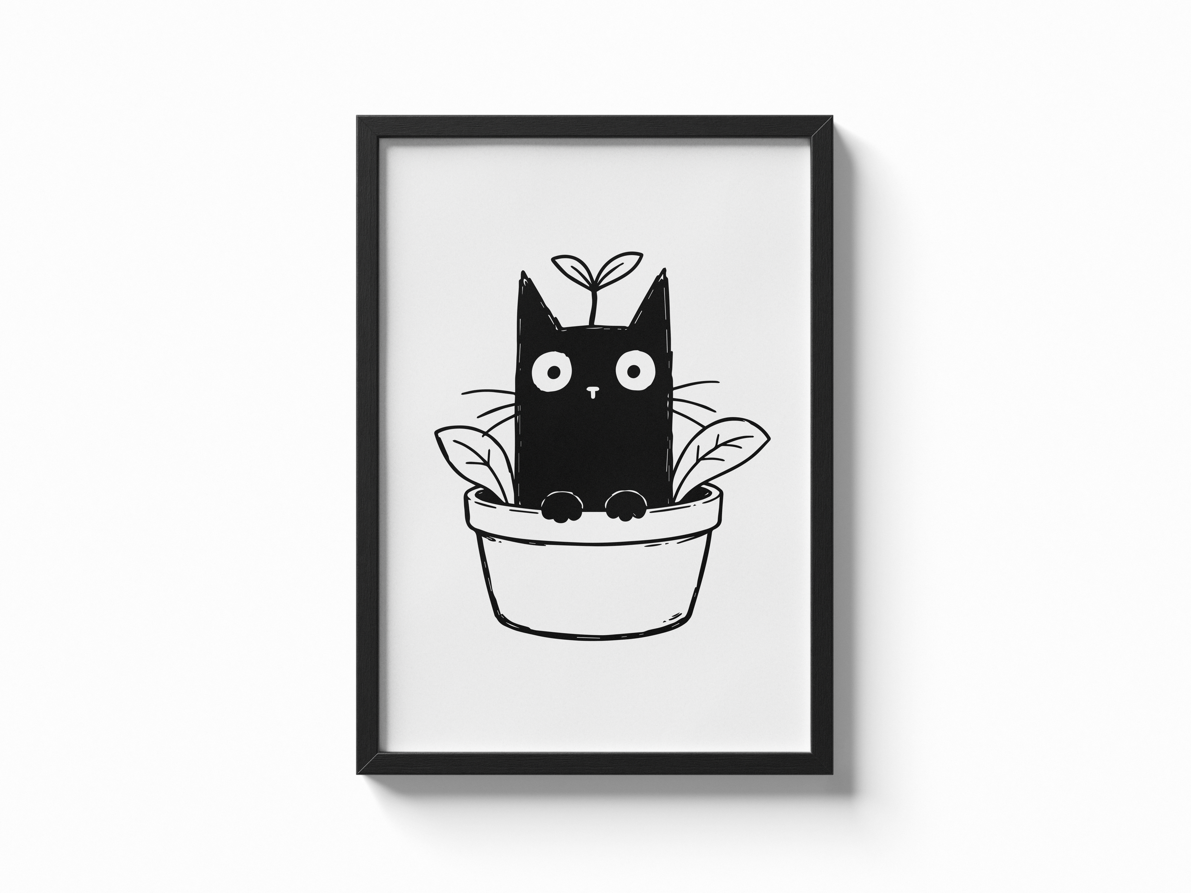 Katze Pflanze Poster